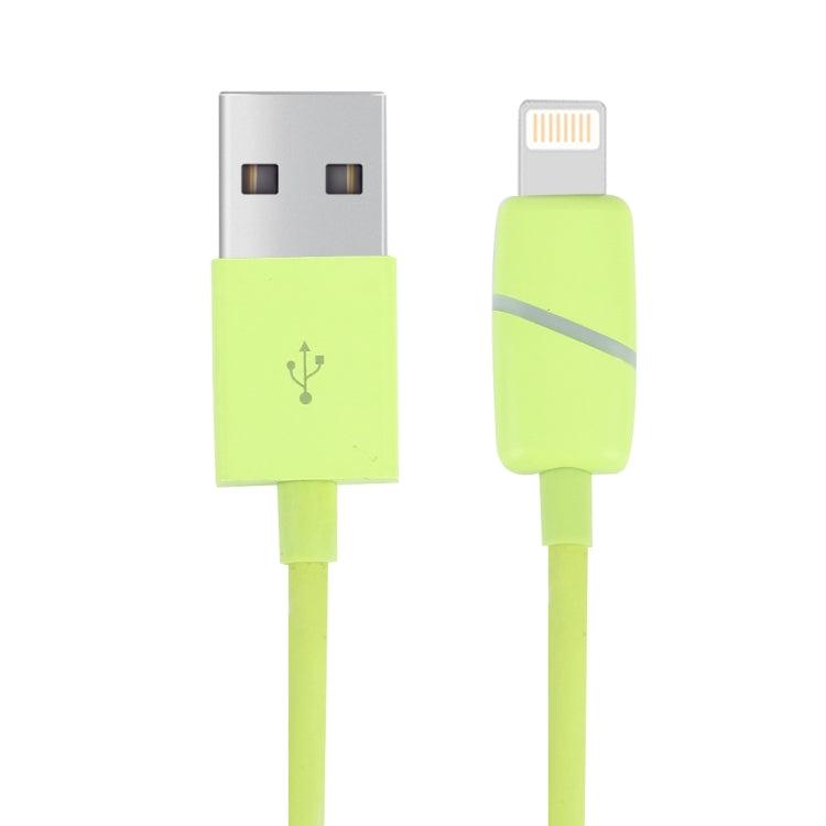 1m Circular Bobbin Gift Box Style 8 Pin to USB Data Sync Cable with Indicator for iPhone, iPad(Green)