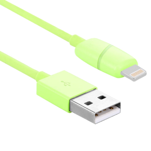 1m Circular Bobbin Gift Box Style 8 Pin to USB Data Sync Cable with Indicator for iPhone, iPad(Green)