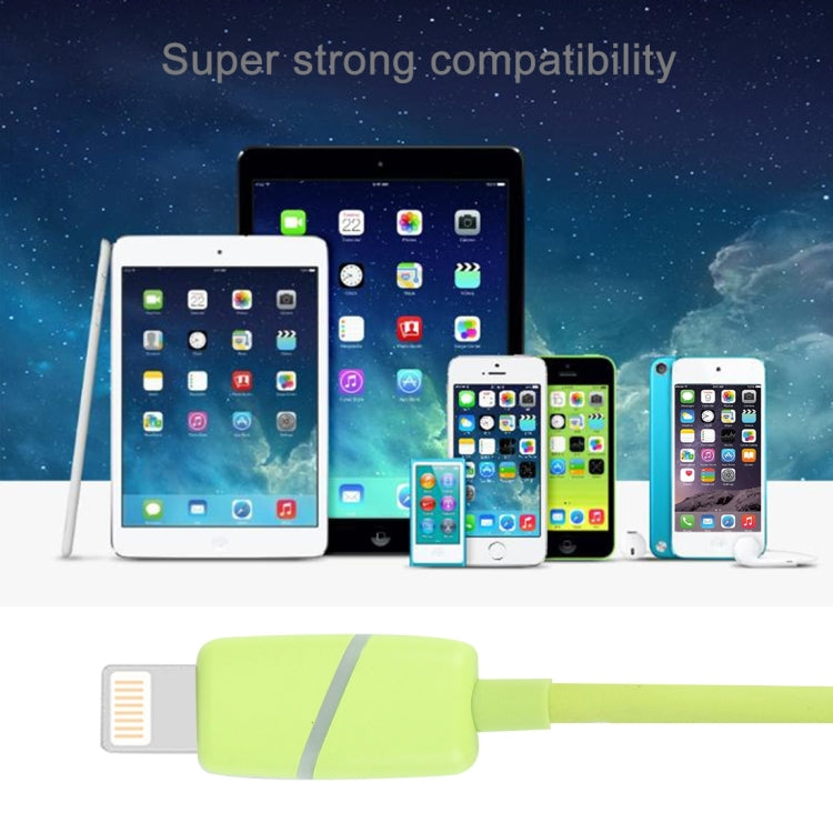 1m Circular Bobbin Gift Box Style 8 Pin to USB Data Sync Cable with Indicator for iPhone, iPad(Green)