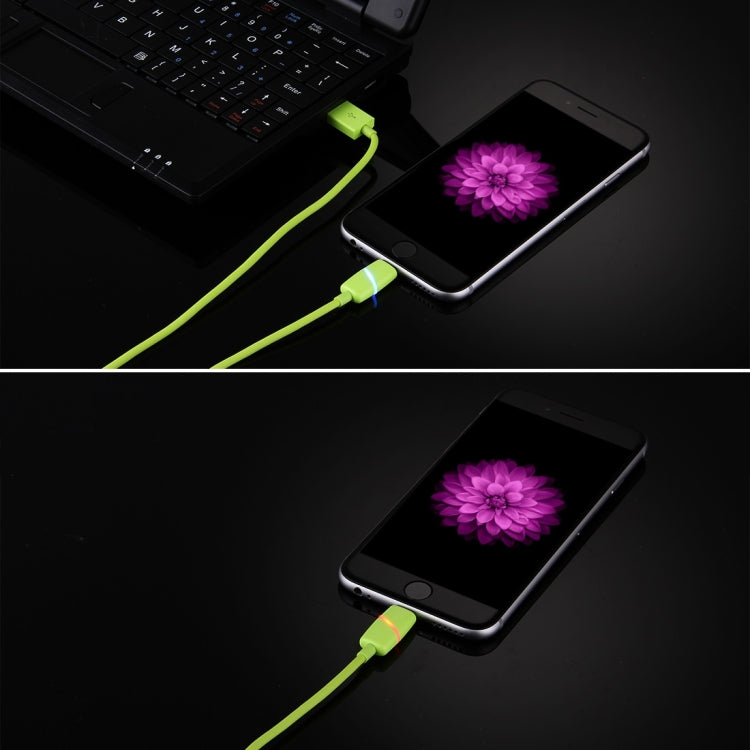 1m Circular Bobbin Gift Box Style 8 Pin to USB Data Sync Cable with Indicator for iPhone, iPad(Green)