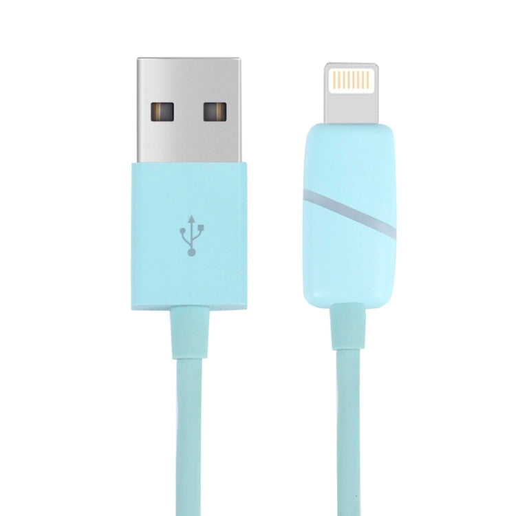 1m Circular Bobbin Gift Box Style 8 Pin to USB Data Sync Cable with Indicator for iPhone, iPad(Blue)