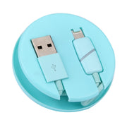 1m Circular Bobbin Gift Box Style 8 Pin to USB Data Sync Cable with Indicator for iPhone, iPad(Blue)