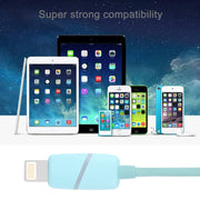 1m Circular Bobbin Gift Box Style 8 Pin to USB Data Sync Cable with Indicator for iPhone, iPad(Blue)