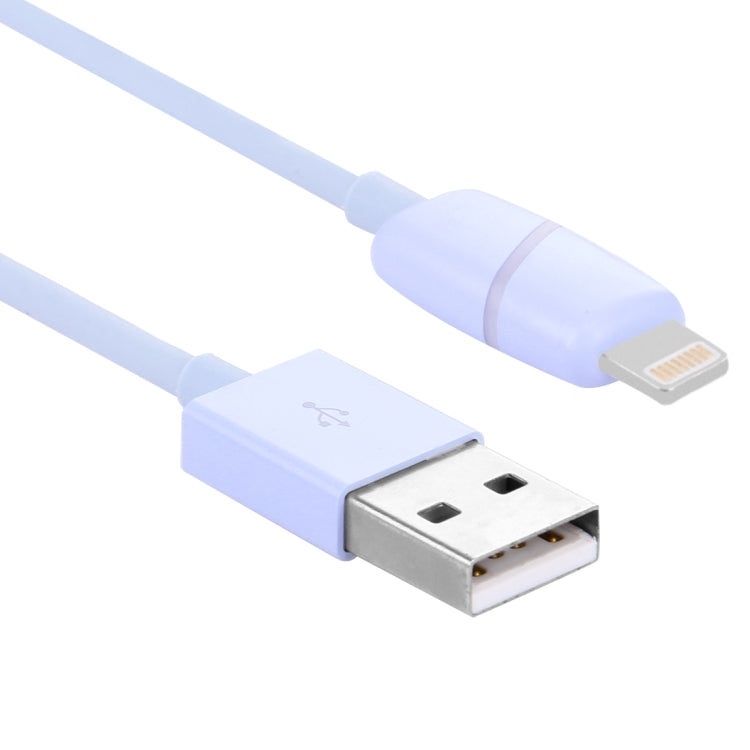 1m Circular Bobbin Gift Box Style 8 Pin to USB Data Sync Cable with Indicator for iPhone, iPad(Purple)