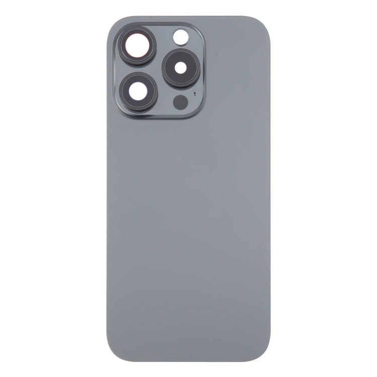 For iPhone 16 Pro Max Original Glass Battery Back Cover with Camera Lens Cover(Black)