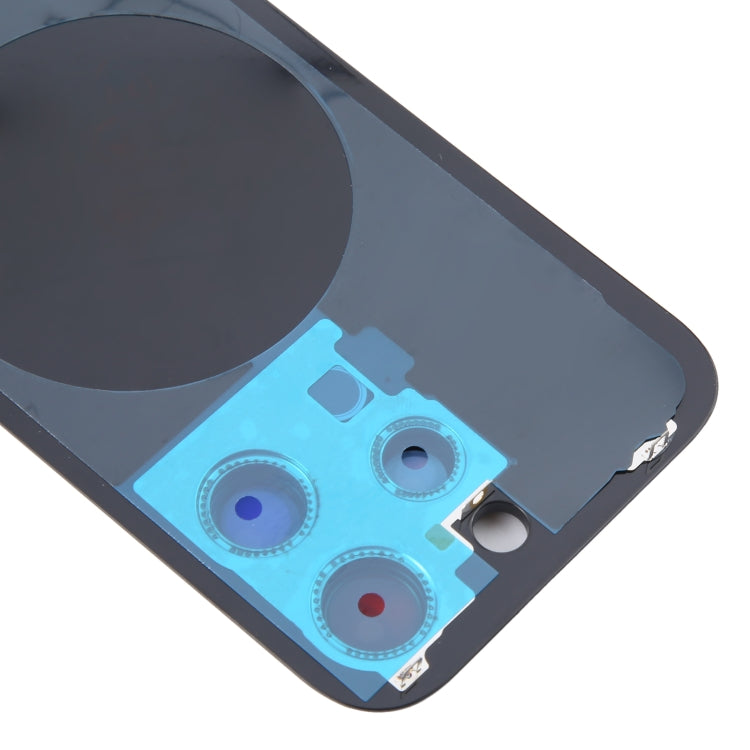 For iPhone 16 Pro Max Original Glass Battery Back Cover with Camera Lens Cover(Black)