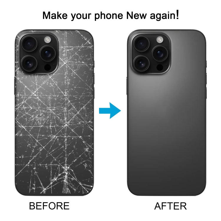 For iPhone 16 Pro Max Original Glass Battery Back Cover with Camera Lens Cover(Black)
