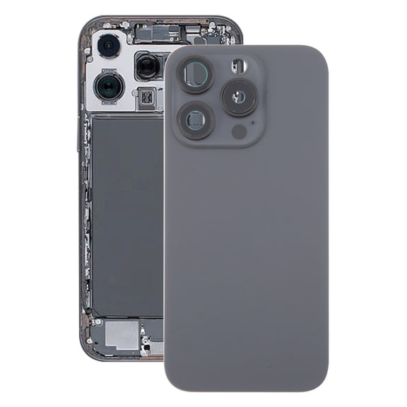 For iPhone 16 Pro Max Original Glass Battery Back Cover with Camera Lens Cover + MagSafe Magnet(Black)