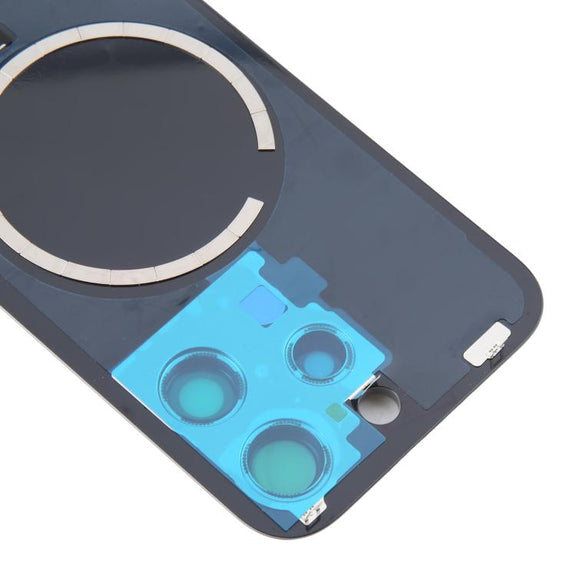 For iPhone 16 Pro Max Original Glass Battery Back Cover with Camera Lens Cover + MagSafe Magnet(Gold)