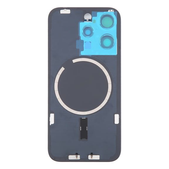 For iPhone 16 Pro Max Original Glass Battery Back Cover with Camera Lens Cover + MagSafe Magnet(Silver)