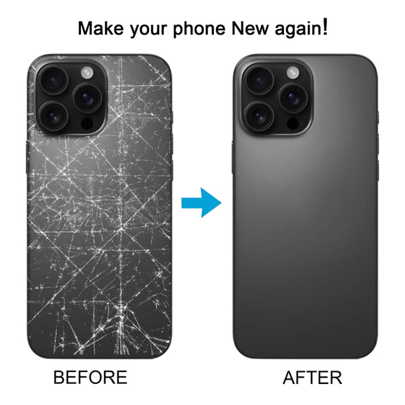 For iPhone 16 Pro Max Original Glass Battery Back Cover with Camera Lens Cover + MagSafe Magnet(Black)