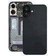 For iPhone 16 Battery Back Cover with Camera Lens Cover(Black) -  by PMC TechLife | Online Shopping South Africa | PMC TechLife | Buy Now Pay Later Mobicred