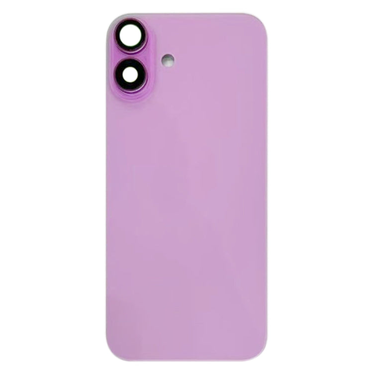 For iPhone 16 Battery Back Cover with Camera Lens Cover(Pink)