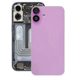 For iPhone 16 Plus Battery Back Cover with Camera Lens Cover(Pink) - Back Cover by PMC TechLife | Online Shopping South Africa | PMC TechLife | Buy Now Pay Later Mobicred
