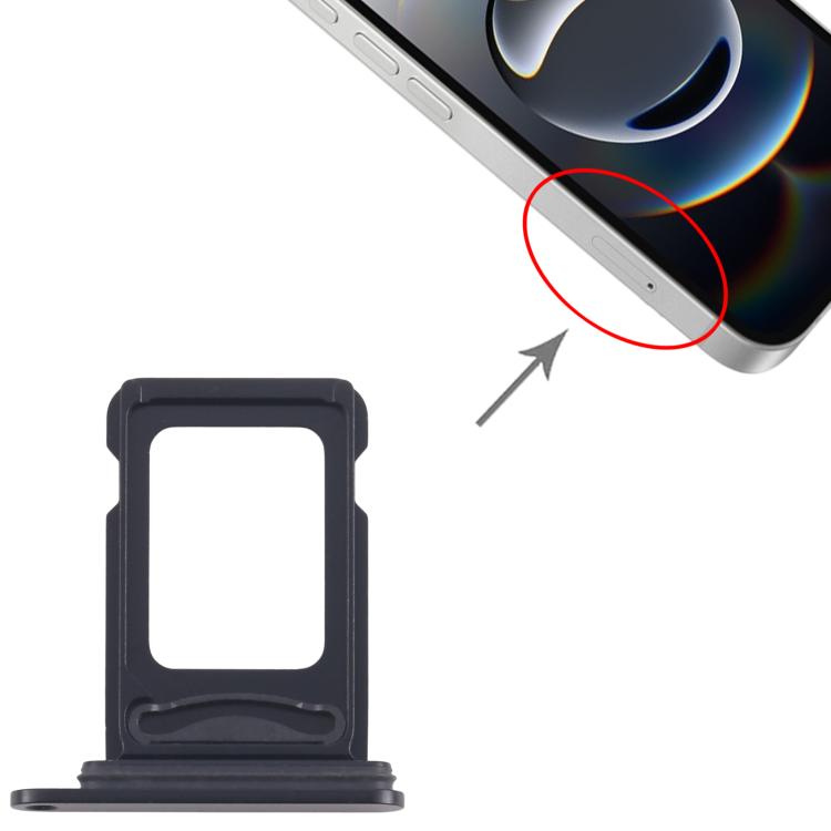 For iPhone 16e SIM + SIM Card Tray (Black)