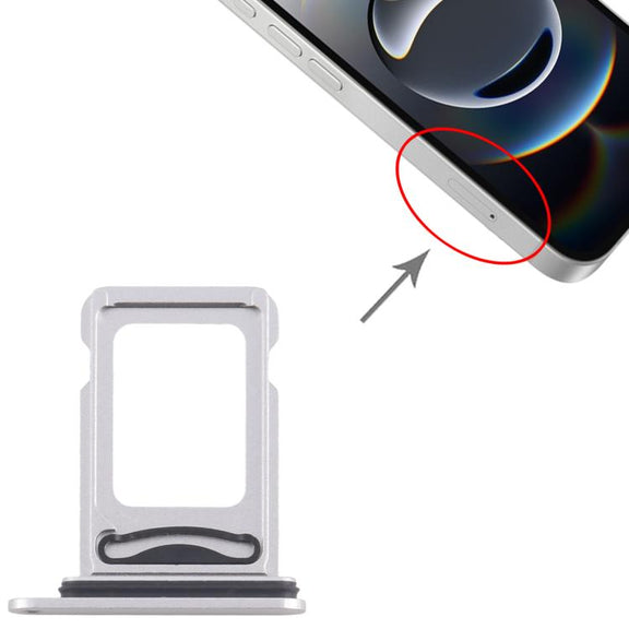 For iPhone 16e SIM + SIM Card Tray (Silver)