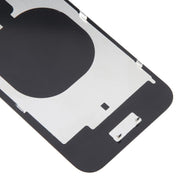 For iPhone 16e Glass Battery Back Cover with Camera Lens Cover(Black)