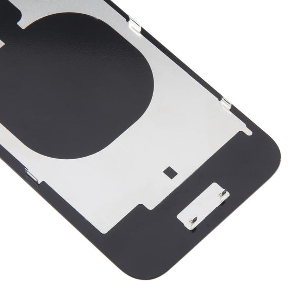 For iPhone 16e Glass Battery Back Cover with Camera Lens Cover(Black)