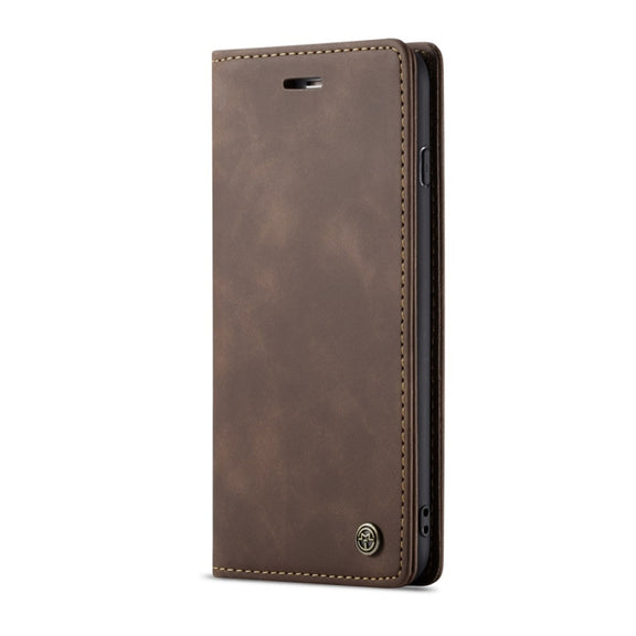 CaseMe-013 Multifunctional Retro Frosted Horizontal Flip Leather Case for iPhone 6 Plus / 6s Plus, with Card Slot & Holder & Wallet(Coffee)