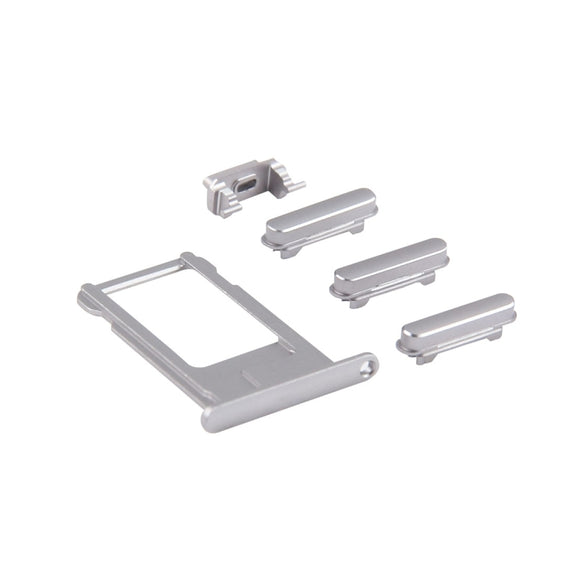 4 in 1 for iPhone 6 Plus (Card Tray + Volume Control Key + Power Button + Mute Switch Vibrator Key)(Grey)