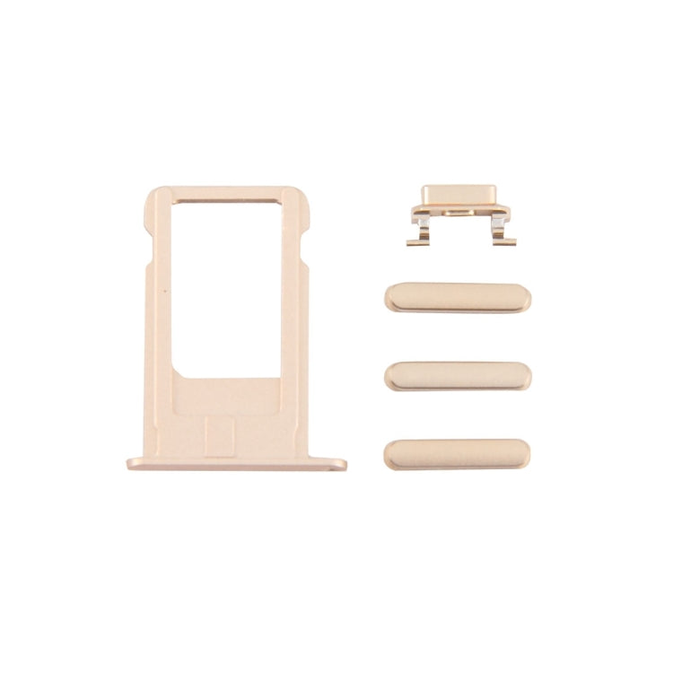 4 in 1 for iPhone 6 Plus (Card Tray + Volume Control Key + Power Button + Mute Switch Vibrator Key)(Gold)