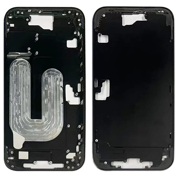 For iPhone 16 Middle Frame Bezel Plate (Black)