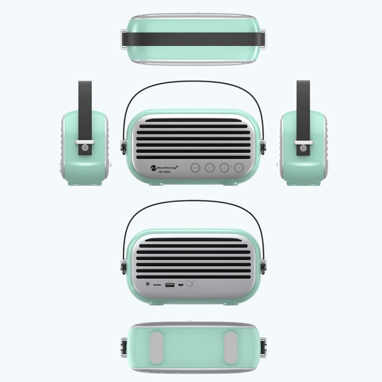 NewRixing NR-3000 Stylish Household Bluetooth Speaker with Hands-free Call Function, Support TF Card & USB & FM & AUX(Black)