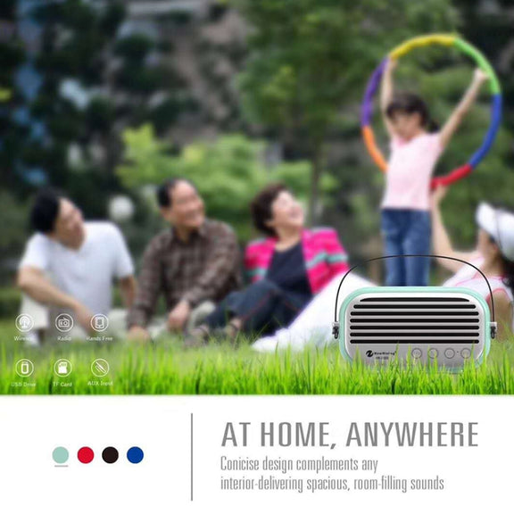 New Rixing NR-3000 Stylish Household Bluetooth Speaker with Hands-free Call Function, Support TF Card & USB & FM & AUX(Dark Blue)
