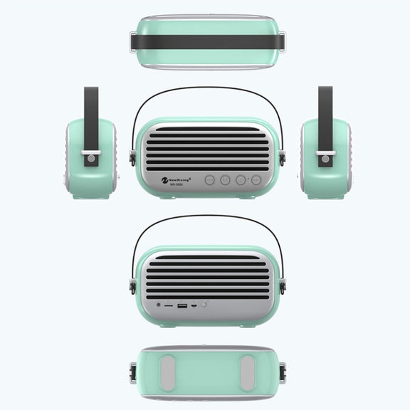 NewRixing NR-3000 Stylish Household Bluetooth Speaker with Hands-free Call Function, Support TF Card & USB & FM & AUX(Green)