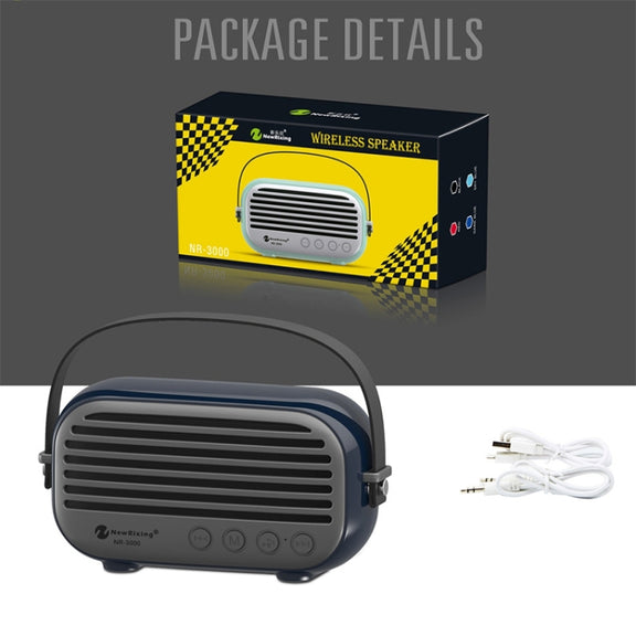 NewRixing NR-3000 Stylish Household Bluetooth Speaker with Hands-free Call Function, Support TF Card & USB & FM & AUX(Red)