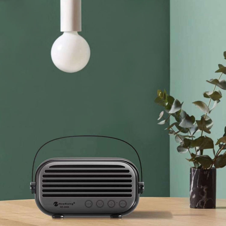 NewRixing NR-3000 Stylish Household Bluetooth Speaker with Hands-free Call Function, Support TF Card & USB & FM & AUX(Red)