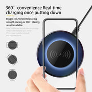 NewRixing NR-3500 Multi-function Atmosphere Light Wireless Charging Bluetooth Speaker with Hands-free Call Function, Support TF Card & USB & FM & AUX (Red)