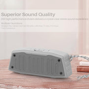 NewRixing NR-4019 Outdoor Portable Bluetooth Speaker with Hands-free Call Function, Support TF Card & USB & FM & AUX (Grey)