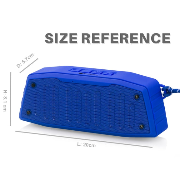 NewRixing NR-4019 Outdoor Portable Bluetooth Speaker with Hands-free Call Function, Support TF Card & USB & FM & AUX (Grey)
