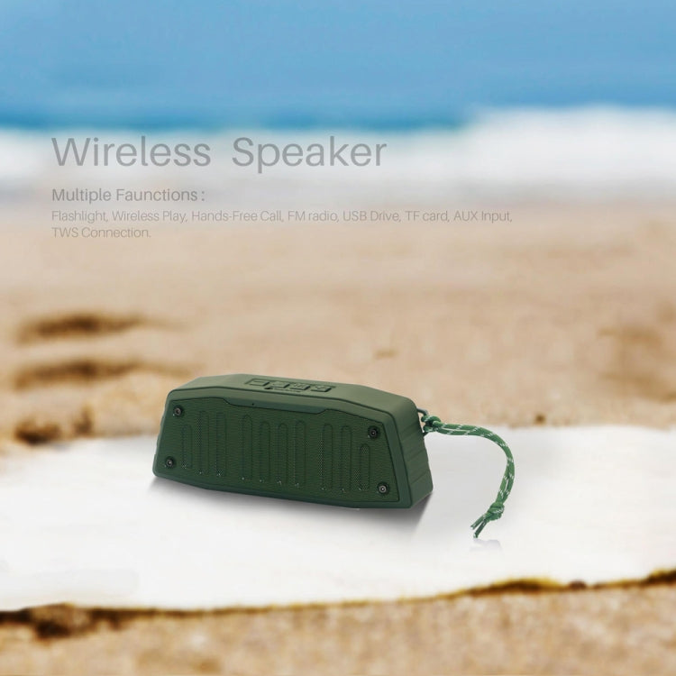 NewRixing NR-4019 Outdoor Portable Bluetooth Speaker with Hands-free Call Function, Support TF Card & USB & FM & AUX (Red)