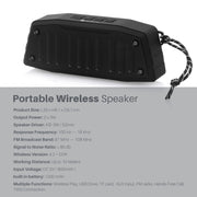 NewRixing NR-4019 Outdoor Portable Bluetooth Speaker with Hands-free Call Function, Support TF Card & USB & FM & AUX (Red)