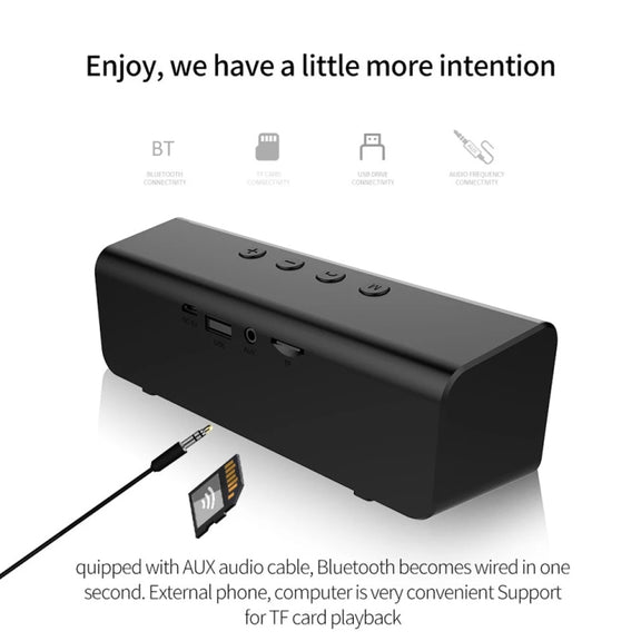 ZEALOT S31 10W 3D HiFi Stereo Wireless Bluetooth Speaker, Support Hands-free / USB / AUX / TF Card(Black)