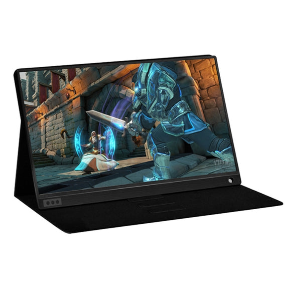 15.6 inch 1080P 178 Degree Wide Angle HD Portable Display Device for Desktop Computer / Game Console / Simultaneous Screen / PS4 / PS3 / XBox, with Mini HDMI & Micro USB & 2 USB-C / Type-C Interfaces