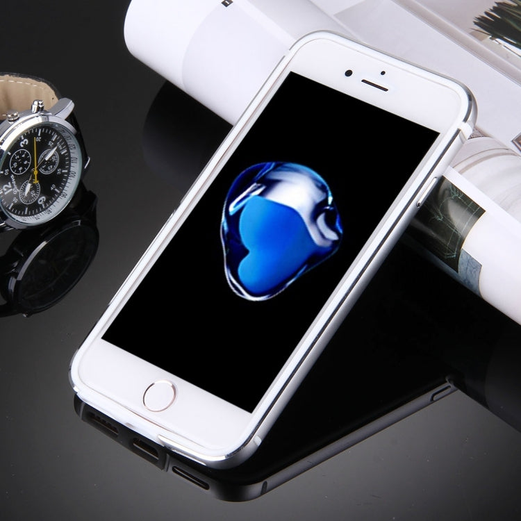 For  iPhone 8 & 7  TPU + Aluminum Alloy Bumper Frame(Silver)