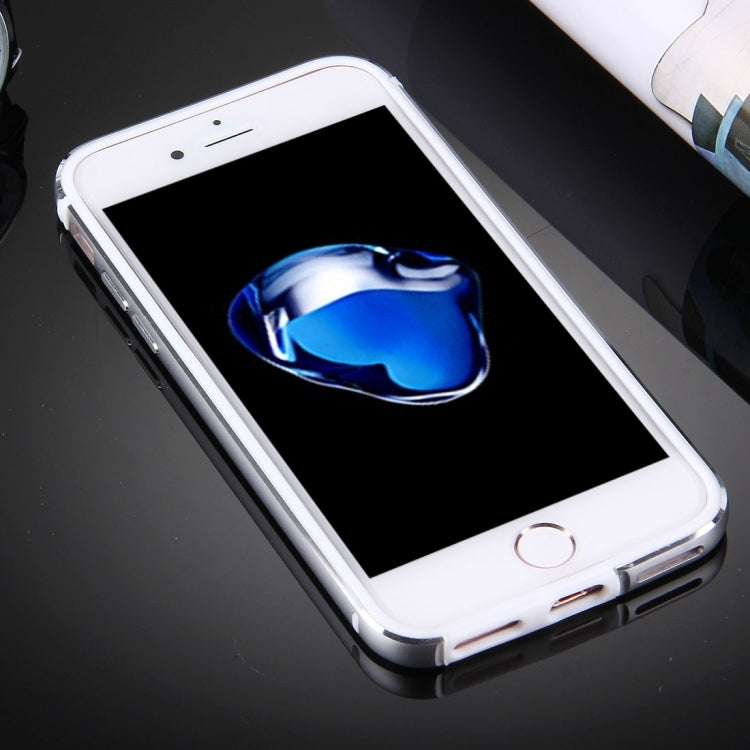 For  iPhone 8 & 7  TPU + Aluminum Alloy Bumper Frame(Silver)