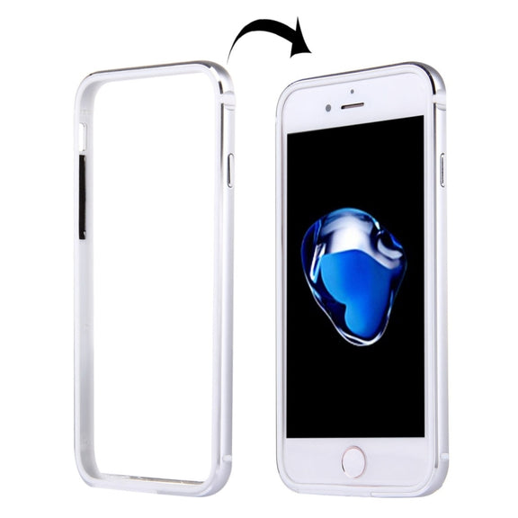 For  iPhone 8 & 7  TPU + Aluminum Alloy Bumper Frame(Silver)