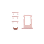 Card Tray + Volume Control Key + Power Button + Mute Switch Vibrator Key for iPhone 7(Rose Gold)