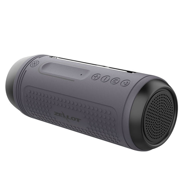 ZEALOT A1 Multifunctional Bass Wireless Bluetooth Speaker, Built-in Microphone, Support Bluetooth Call & AUX & TF Card & LED Lights (Grey)