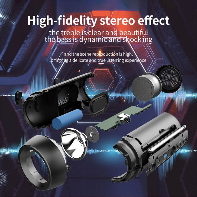 ZEALOT A1 Multifunctional Bass Wireless Bluetooth Speaker, Built-in Microphone, Support Bluetooth Call & AUX & TF Card & LED Lights (Blue)