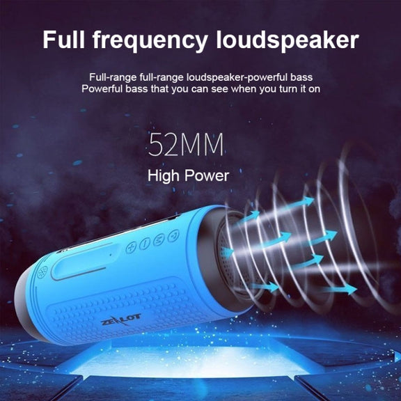 ZEALOT A1 Multifunctional Bass Wireless Bluetooth Speaker, Built-in Microphone, Support Bluetooth Call & AUX & TF Card & LED Lights (Red)