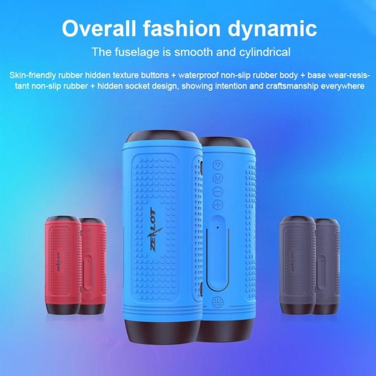 ZEALOT A1 Multifunctional Bass Wireless Bluetooth Speaker, Built-in Microphone, Support Bluetooth Call & AUX & TF Card & LED Lights (Blue)