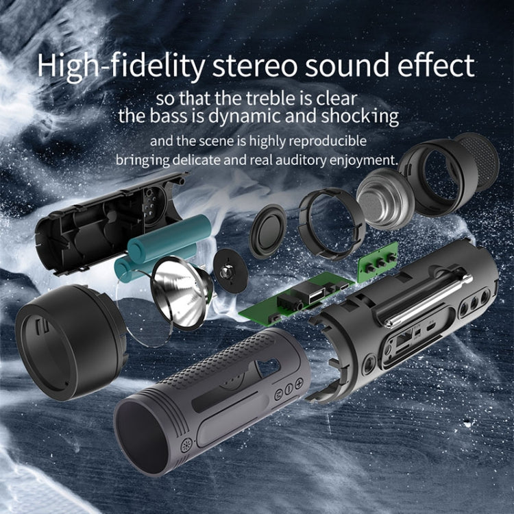 ZEALOT A2 Multifunctional Bass Wireless Bluetooth Speaker, Built-in Microphone, Support Bluetooth Call & AUX & TF Card & LED Lights (Grey)