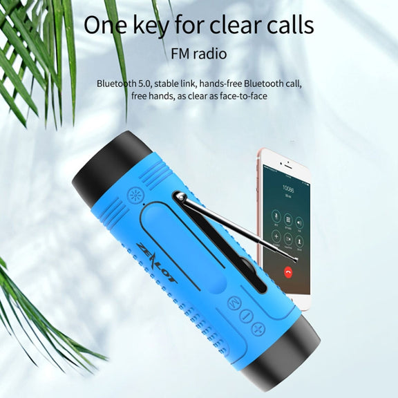 ZEALOT A2 Multifunctional Bass Wireless Bluetooth Speaker, Built-in Microphone, Support Bluetooth Call & AUX & TF Card & LED Lights (Red)