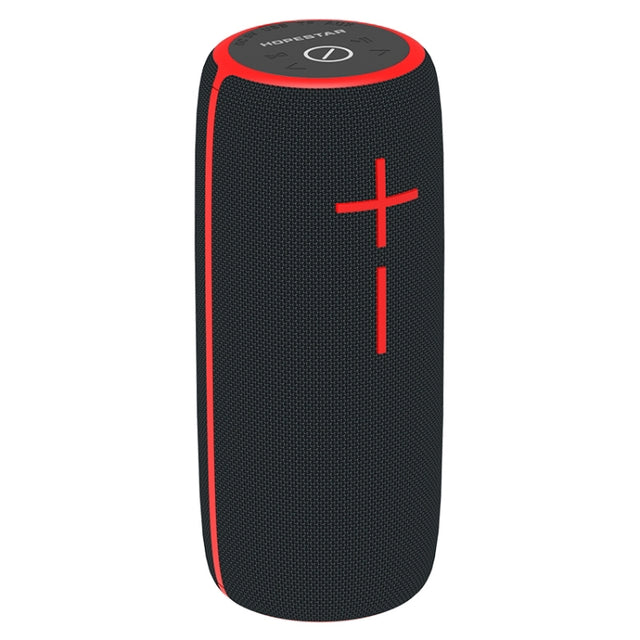 HOPESTAR P21 TWS Portable Outdoor Water-resistant Woven Textured Bluetooth Speaker, Support Hands-free Call & U Disk & TF Card & 3.5mm AUX & FM (Black)