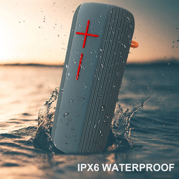 HOPESTAR P14 Pro Portable Outdoor Water-resistant Wireless Bluetooth Speaker, Support Hands-free Call & U Disk & TF Card & 3.5mm AUX & FM (Grey)